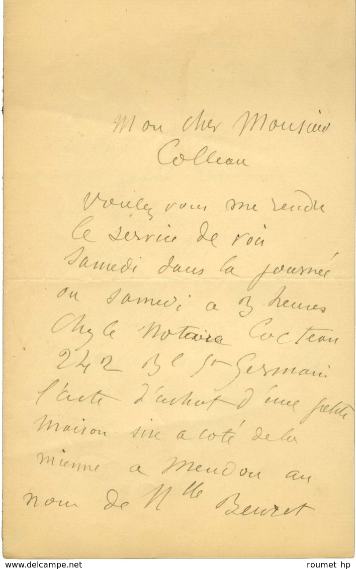 RODIN Auguste (1840-1917), Sculpteur. - Other & Unclassified