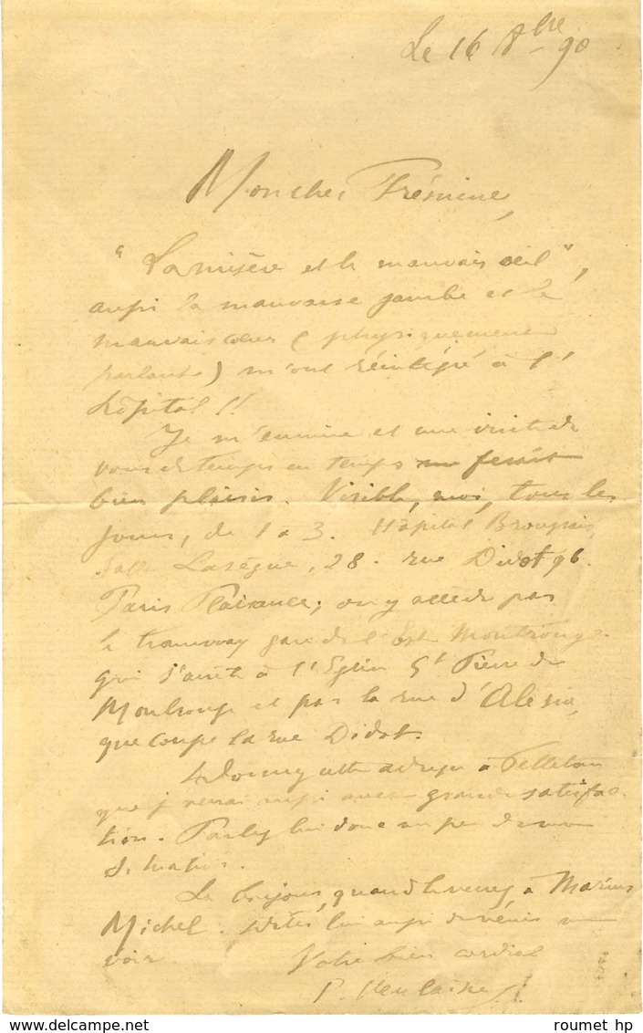 VERLAINE Paul (1844-1896), écrivain Et Poète. - Other & Unclassified