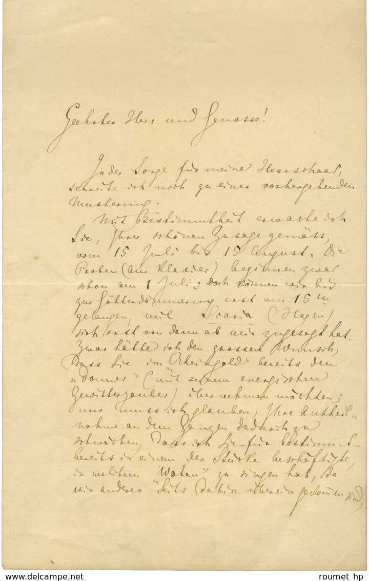 WAGNER Wilhelm Richard (1813-1883), Compositeur, Chef D'orchestre Et Théoricien Allemand. - Other & Unclassified