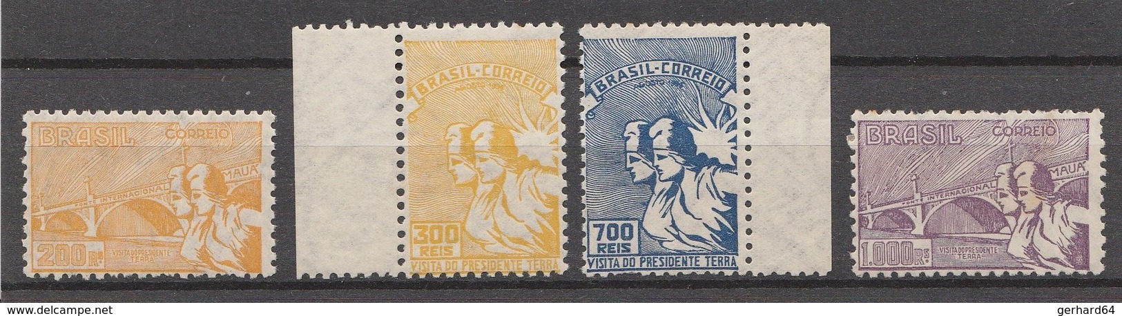 BRESIL 1935 - Yvert N° 279 à 282 - Série Complète ** Et * - 4 Valeurs (Visita Do Presidente Terra) - Unused Stamps
