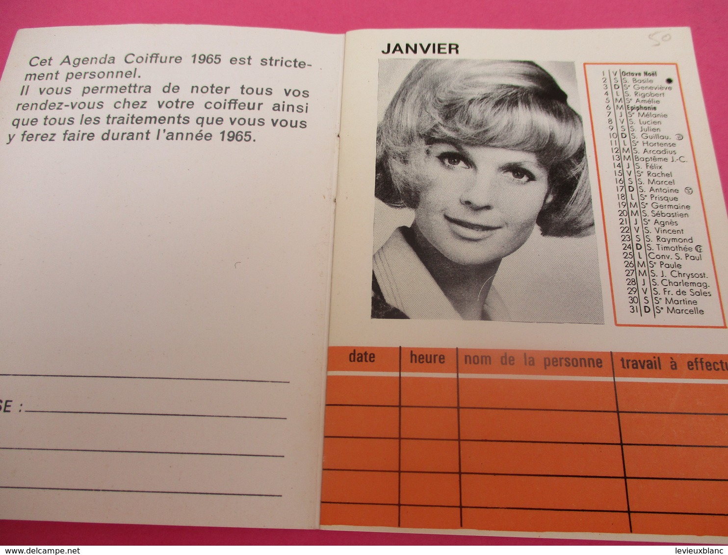 Santé & Hygiéne / Agenda De Poche/ Coiffure/ Roger BINARD/ Paris/ Lang/1965                           CAL407 - Petit Format : 1961-70