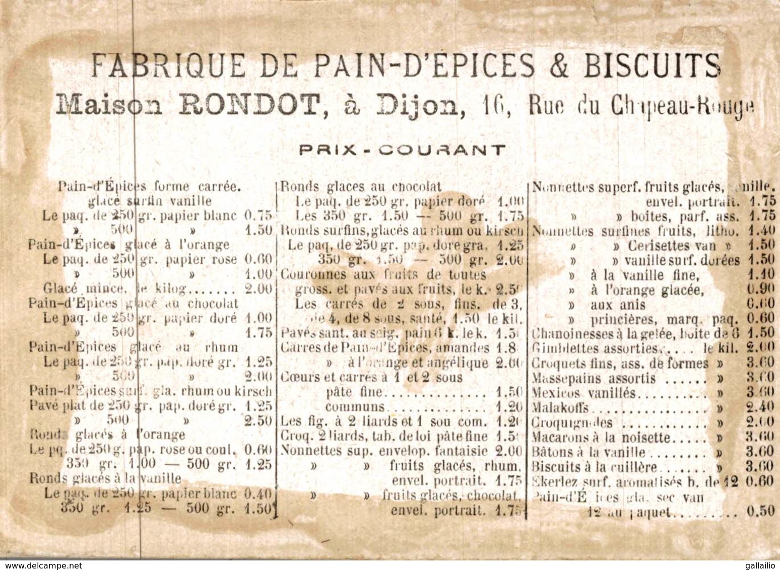 CHROMO MAISON RONDOT A DIJON LES VOYAGEURS - Autres & Non Classés