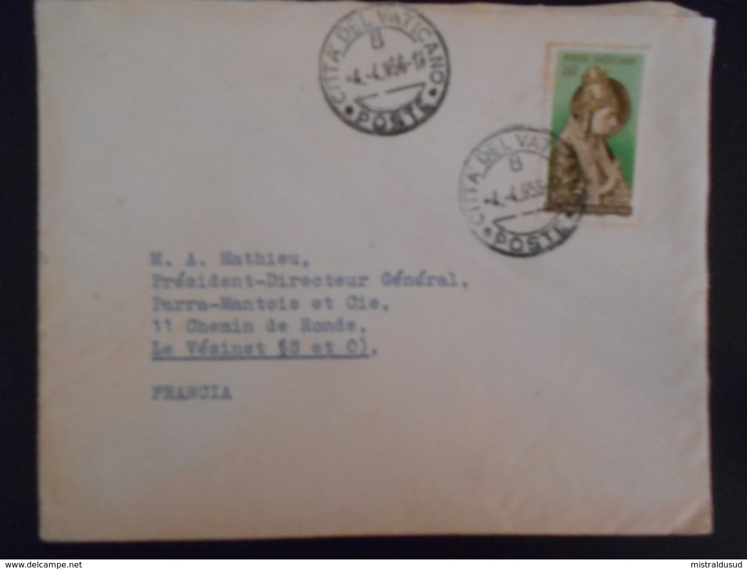 Vatican Lettre De 1956 Pour Le Vesinet - Lettres & Documents