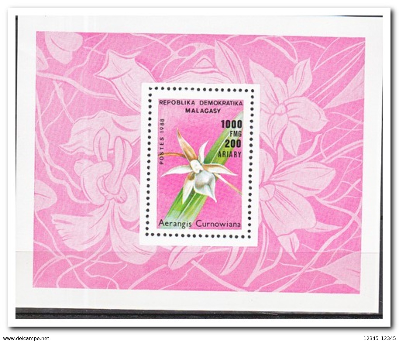 Madagaskar 1989, Postfris MNH, Flowers, Orchids - Madagascar (1960-...)