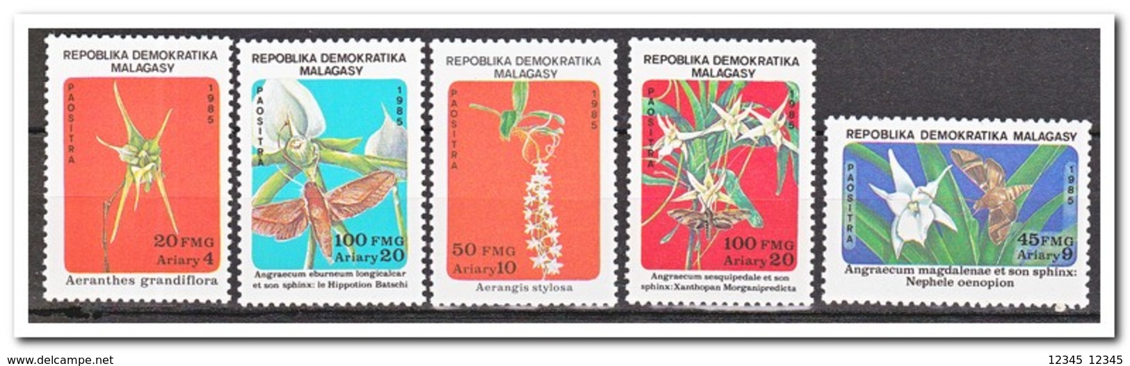 Madagaskar 1985, Postfris MNH, Flowers, Butterflies - Madagaskar (1960-...)