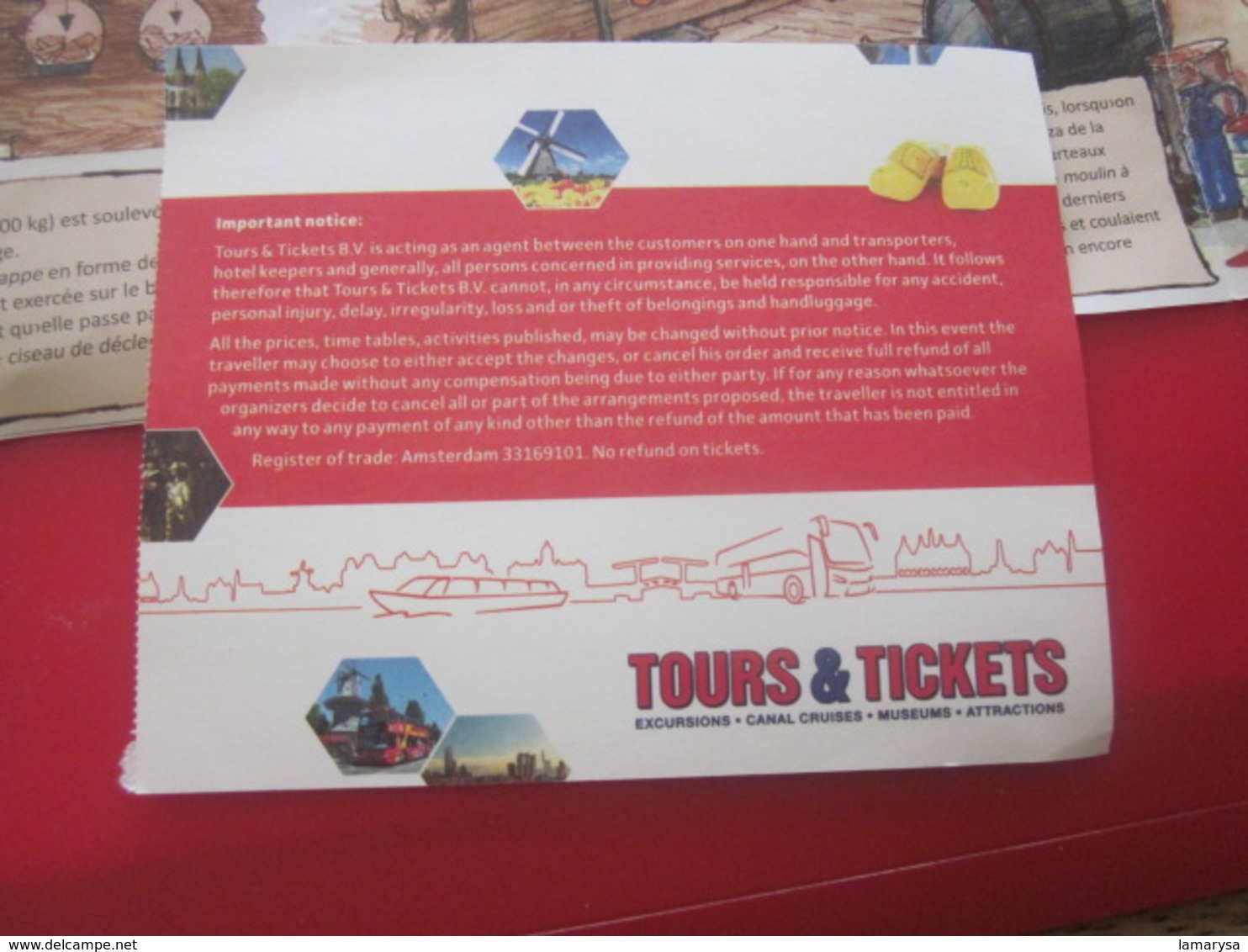 Amsterdam -Titre De Transport-Tours & Ticket Pour Plusieurs Voyages Illimités 24H Billet D'Embarquement Bateau Lovers - Europe