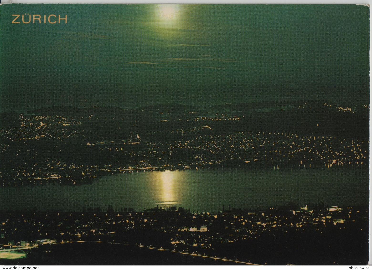 Zürich - Blick Bei Vollmond Vom Uetliberg Auf Den Zürichsee - Photo: E. Baumann - Bauma