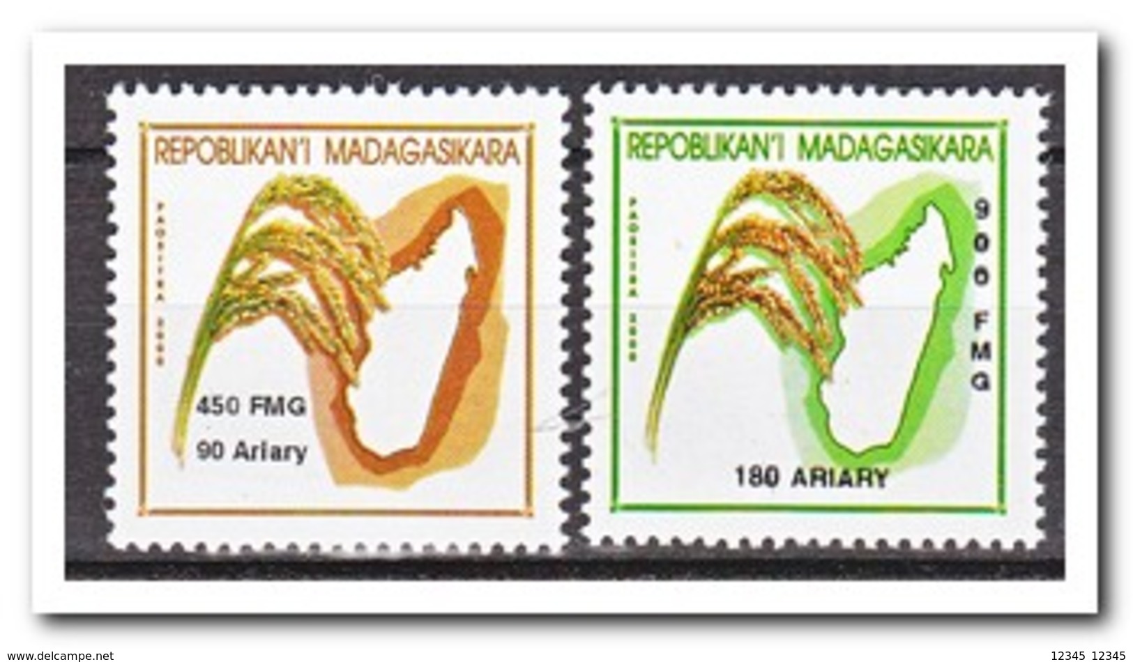 Madagaskar 2001, Postfris MNH, Rice, Plants, Food - Madagaskar (1960-...)