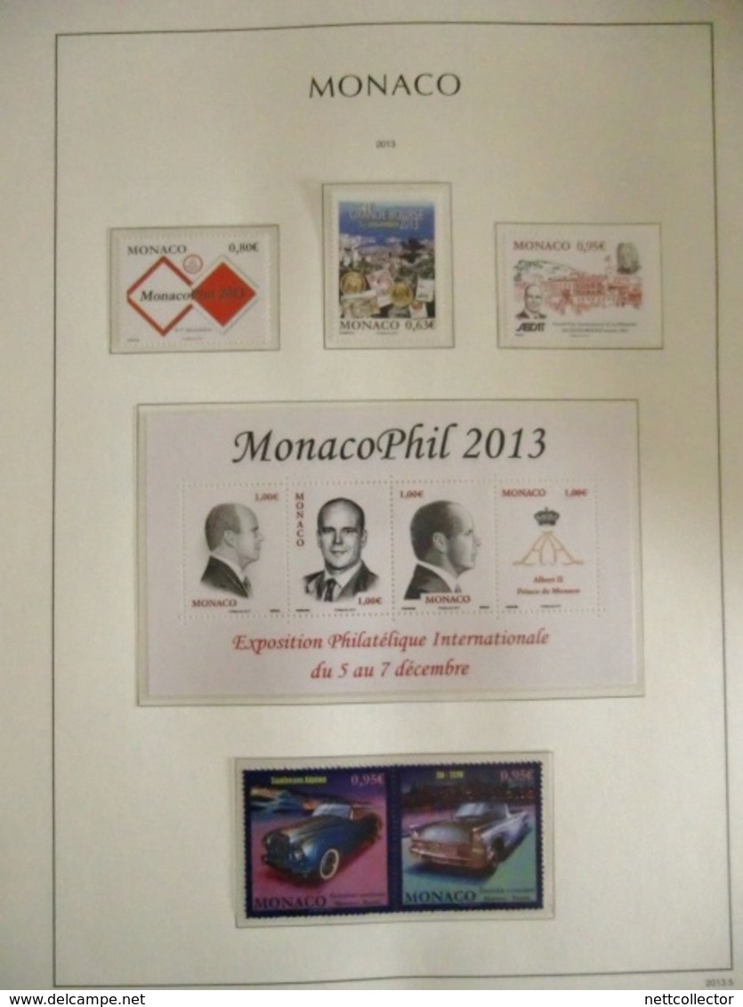 MONACO  COLLECTION COMPLETE 2010/2016 NEUVE** LUXE / GROSSE FACIALE