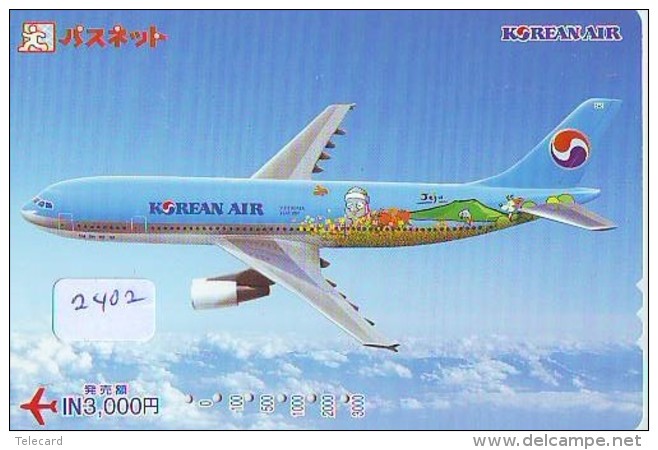 Télécarte  JAPON * KOREAN AIR  (2402)  AVIATION * AIRLINE * Phonecard JAPAN  AIRPLANE * FLUGZEUG - Avions