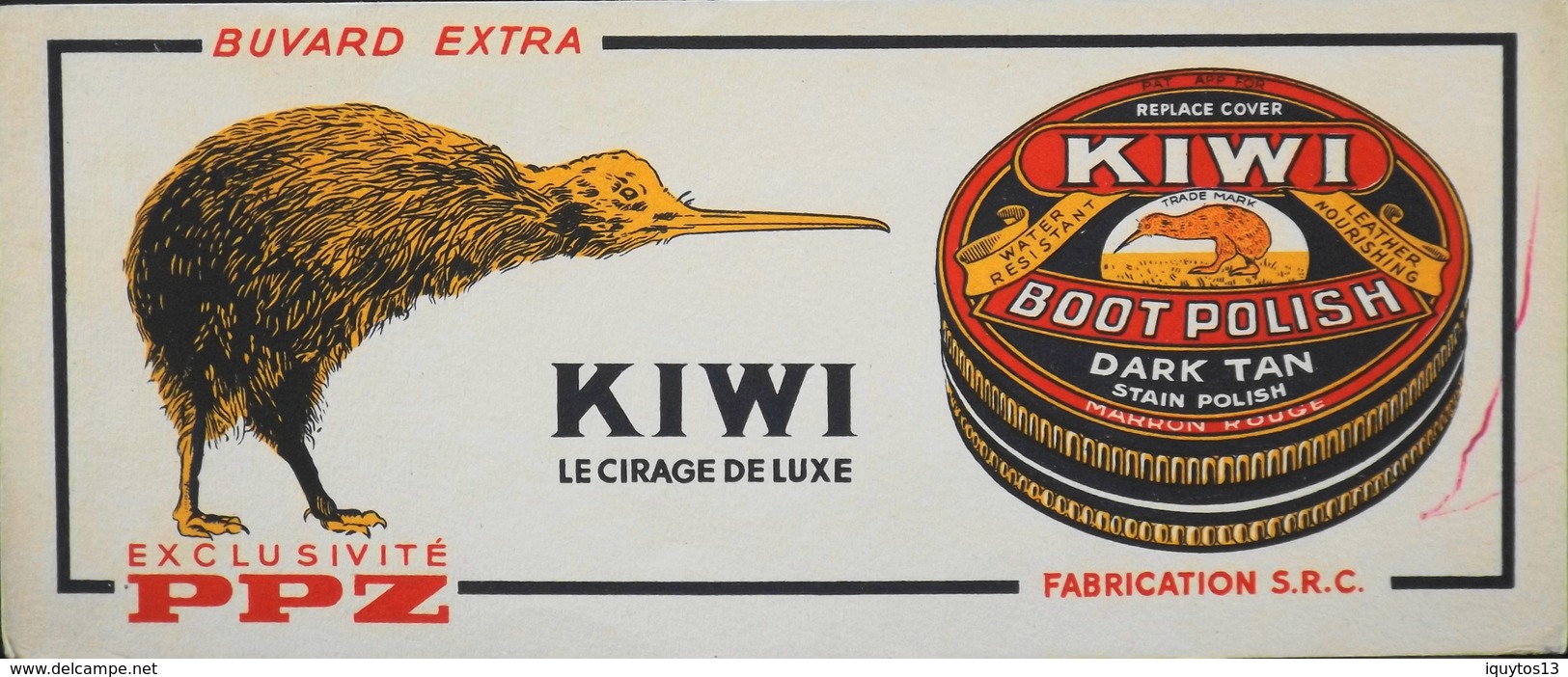 BUVARD ANCIEN - KIWI Le Cirage De Luxe  - Bon Etat - Chaussures