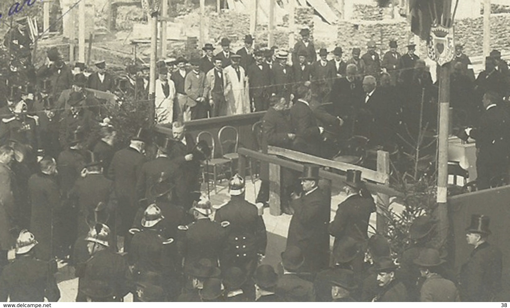 CORBEILcarte Photo POSE PREMIERE PIERRE HOTEL DE VILLE Le 27 Mars 1904 - Corbeil Essonnes