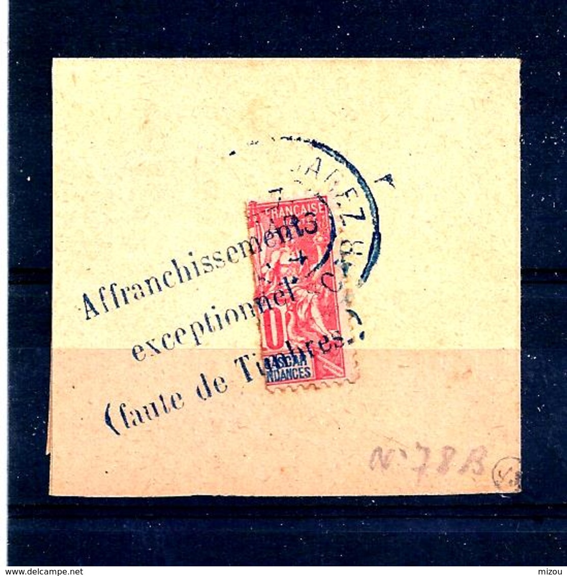 Col.fr. -madagascar -n°78B- Demi-timbre Sur Fragment - Gebraucht