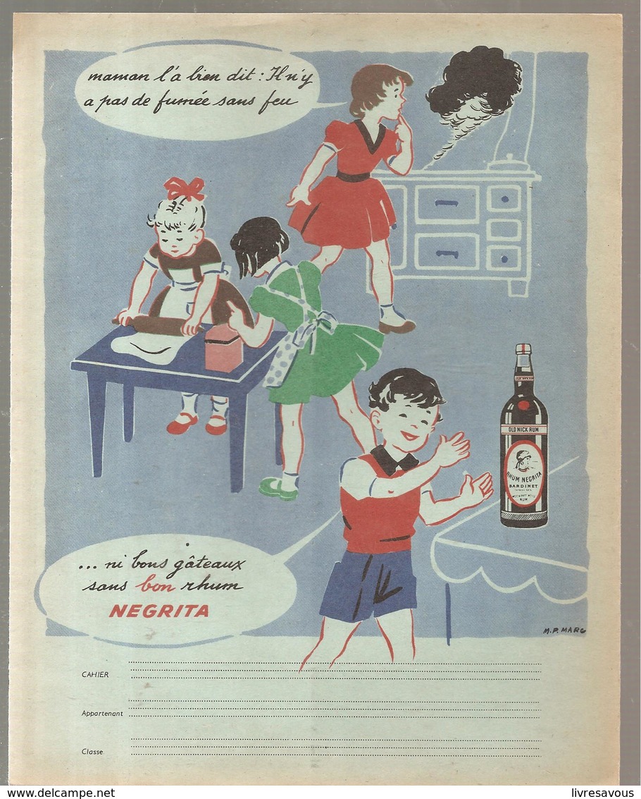 Protège Cahier NEGRITA Maman L'a Bien Dit: Il N'y A Pas De Fumée Sans Feu .. Ni De Bons Gâteaux Sans Rhum NEGRITA - Liqueur & Bière