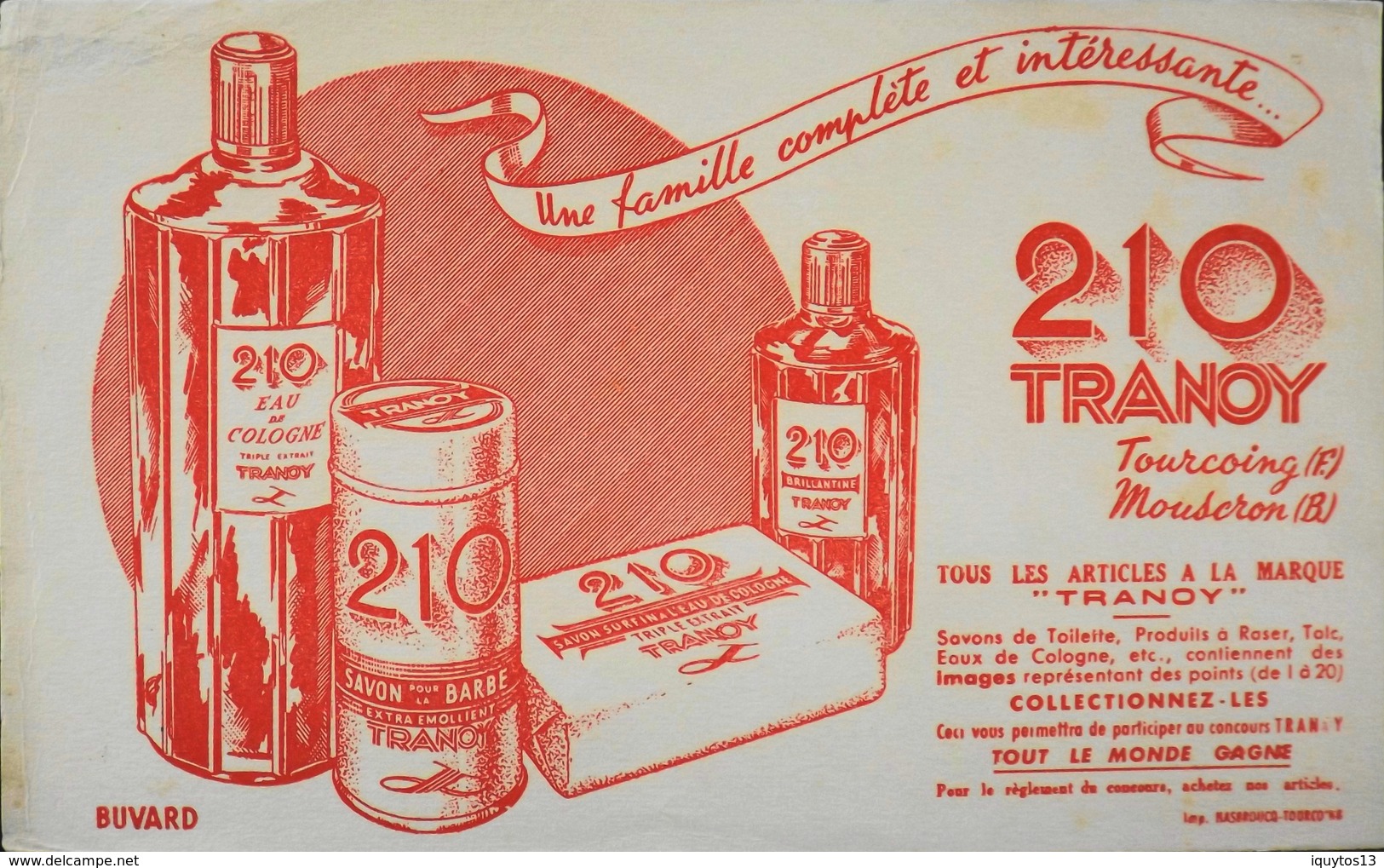 BUVARD ANCIEN - 210 TRANOY - Bon Etat - Perfume & Beauty