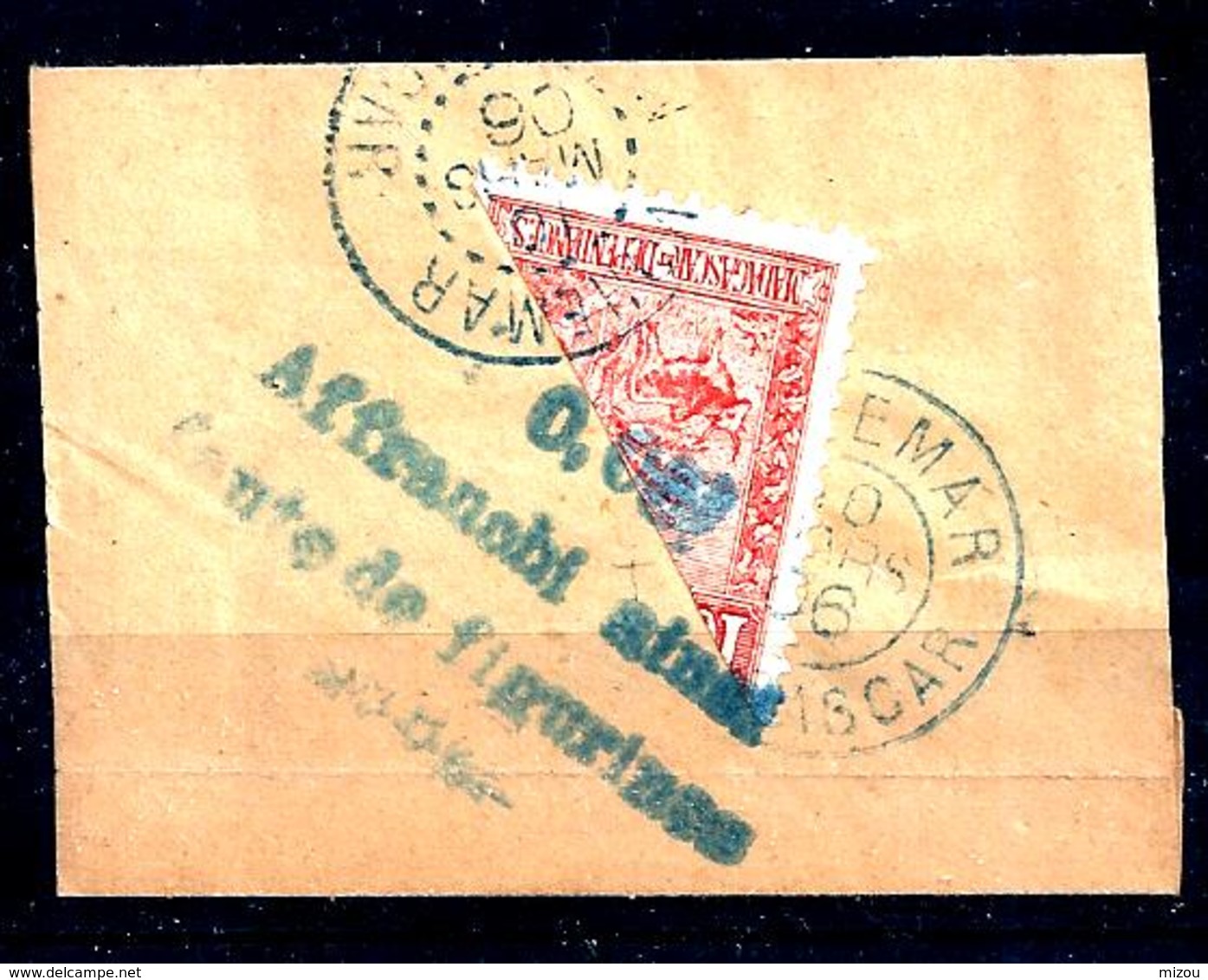 Col.fr. -madagascar -n°93- Demi-timbre Sur Fragment - Côte: 53€ - Usati