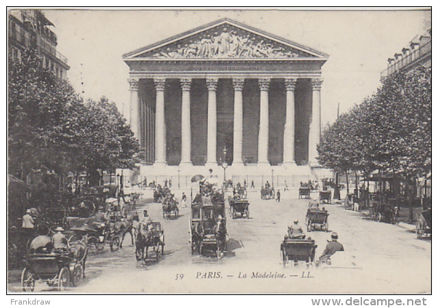 Postcard - Paris - La Madeleine - Posted 30-05-1907 - VG - Unclassified