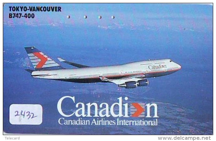 Télécarte  JAPON * CANADIAN AIRLINES  (2432)  AVIATION * AIRLINE Phonecard  JAPAN  AIRPLANE * FLUGZEUG - Avions