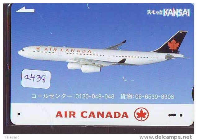 Télécarte  JAPON * AIR CANADIAN  (2438)  AVIATION * AIRLINE Phonecard  JAPAN AIRPLANE * FLUGZEUG - Avions