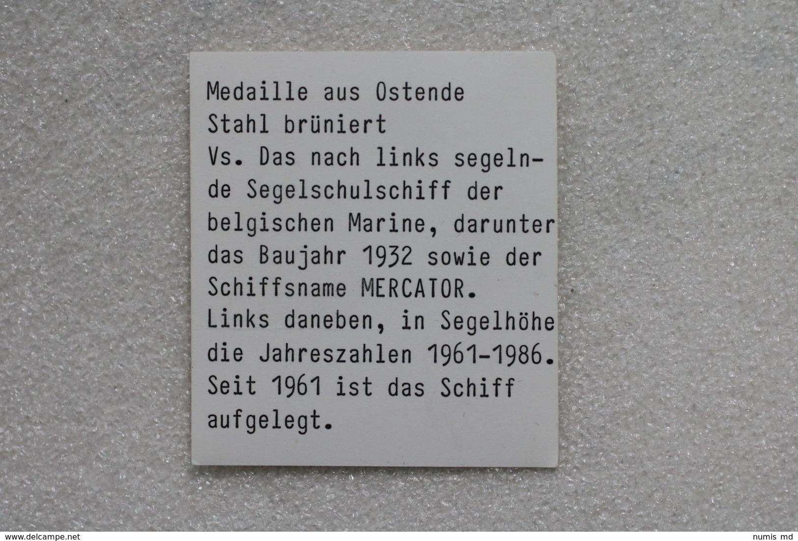 NR Médaille BRONZE 23,25g - 1882: 50 Ans Du Mercator  *SUP* - Autres & Non Classés