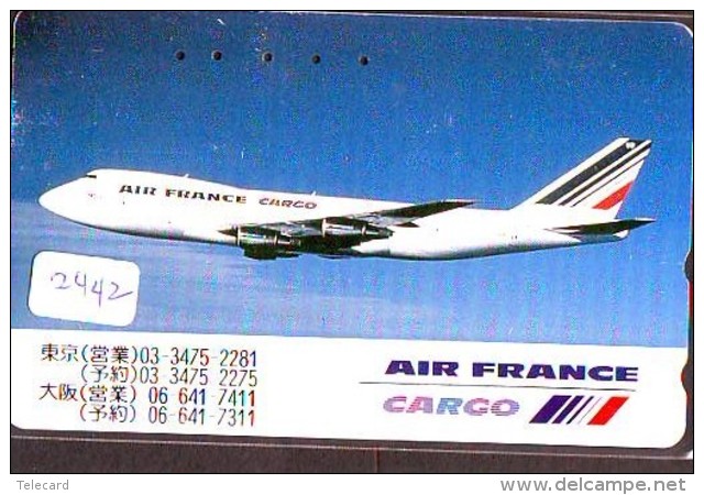 Télécarte  JAPON * AIR FRANCE (2442)  AVIATION * AIRLINE Phonecard  JAPAN AIRPLANE * FLUGZEUG - Avions