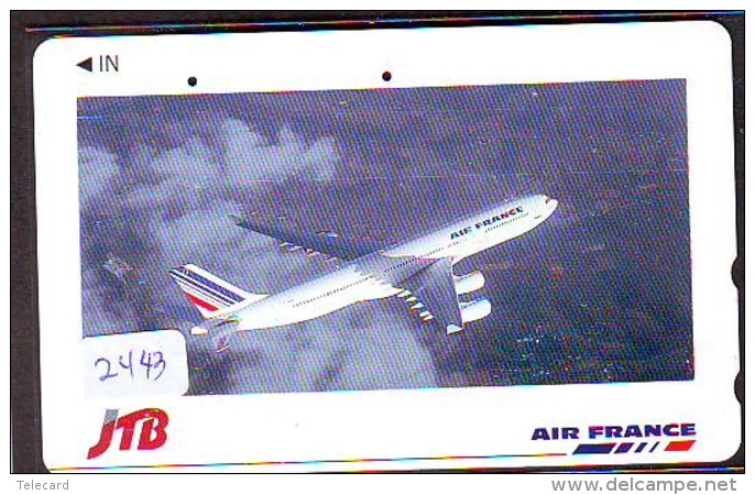 Télécarte  JAPON * AIR FRANCE (2443) JTB *  AVIATION * AIRLINE Phonecard  JAPAN AIRPLANE * FLUGZEUG - Flugzeuge