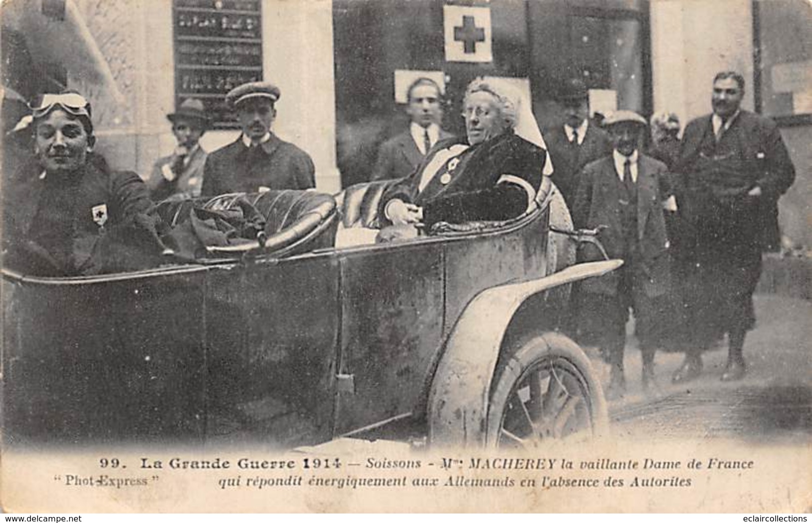 Soissons 02 Guerre 14/18  Mme Macherez Administra Pendant L'occupation Allemande Vaillante Dame De France    (voir Scan) - Soissons