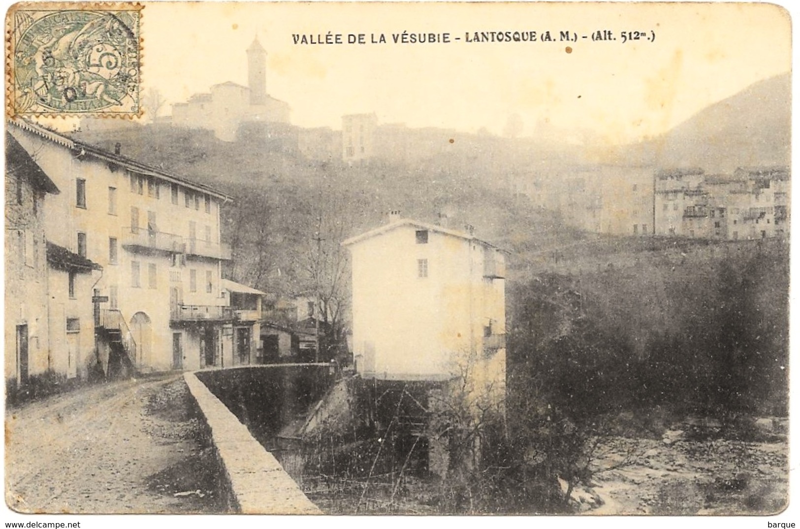 D06 . CPA . LANTOSQUE . Entree Du Village  . - Lantosque