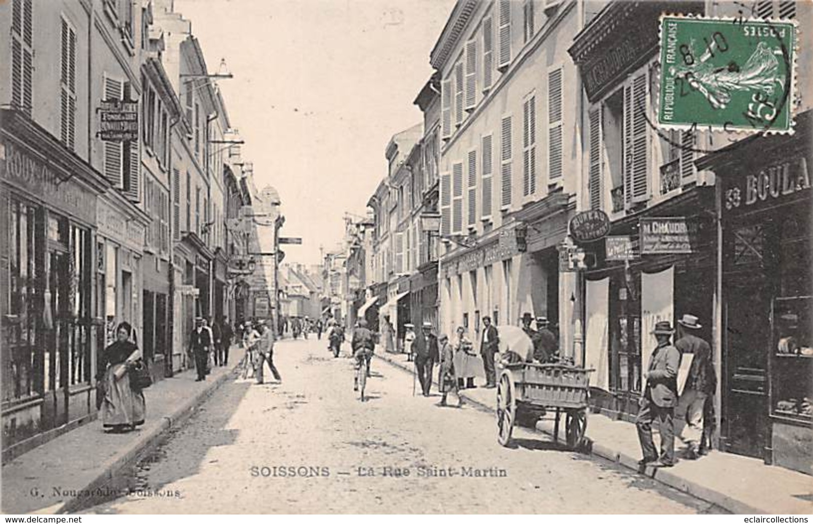 Soissons    02    La Rue Saint Martin      (voir Scan) - Soissons