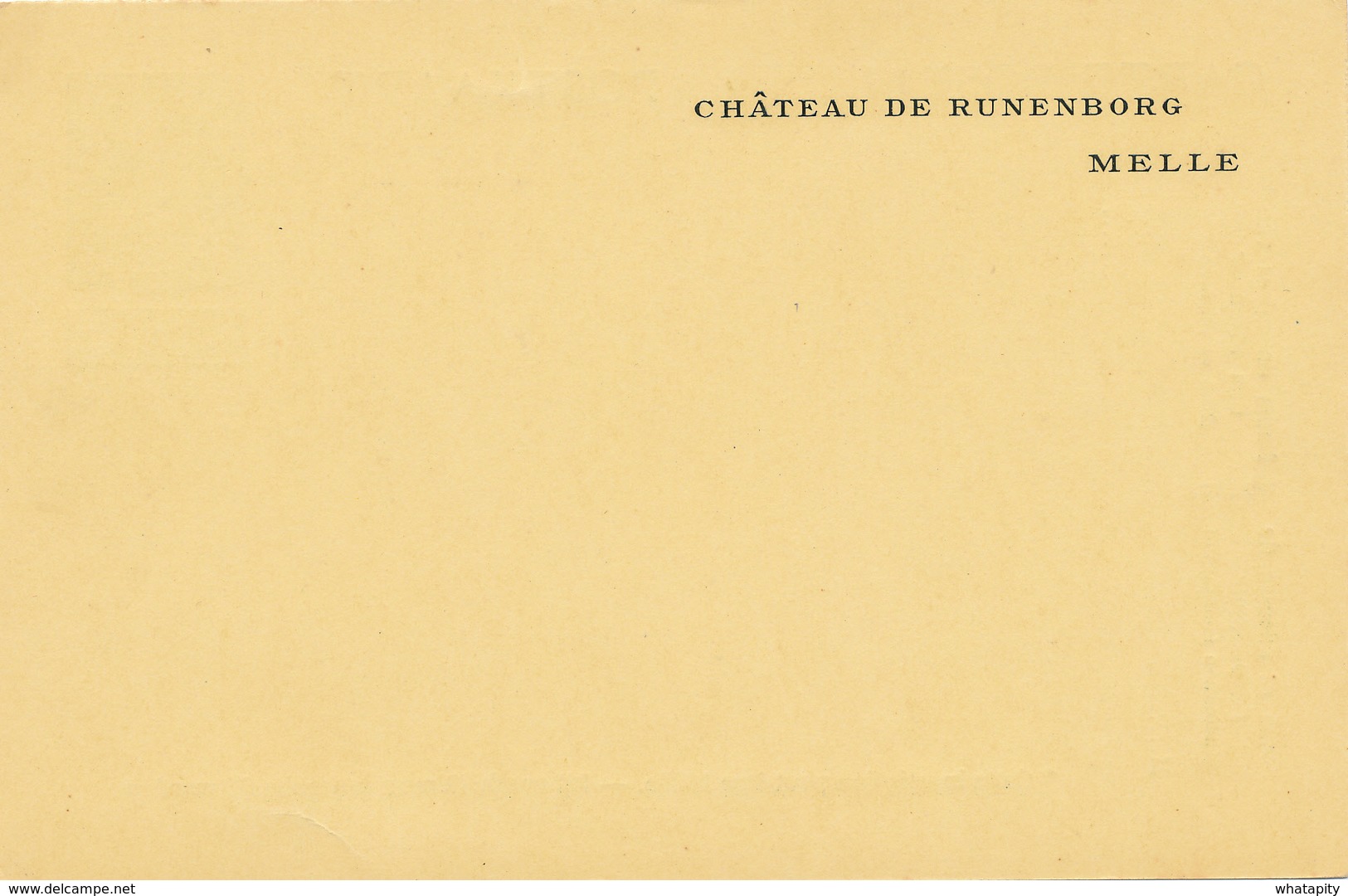 311/27 - Entier Postal 5 C Pellens Etat Neuf - Repiquage Au Verso Chateau De RUNENBORG à MELLE - Cartes Postales 1909-1934