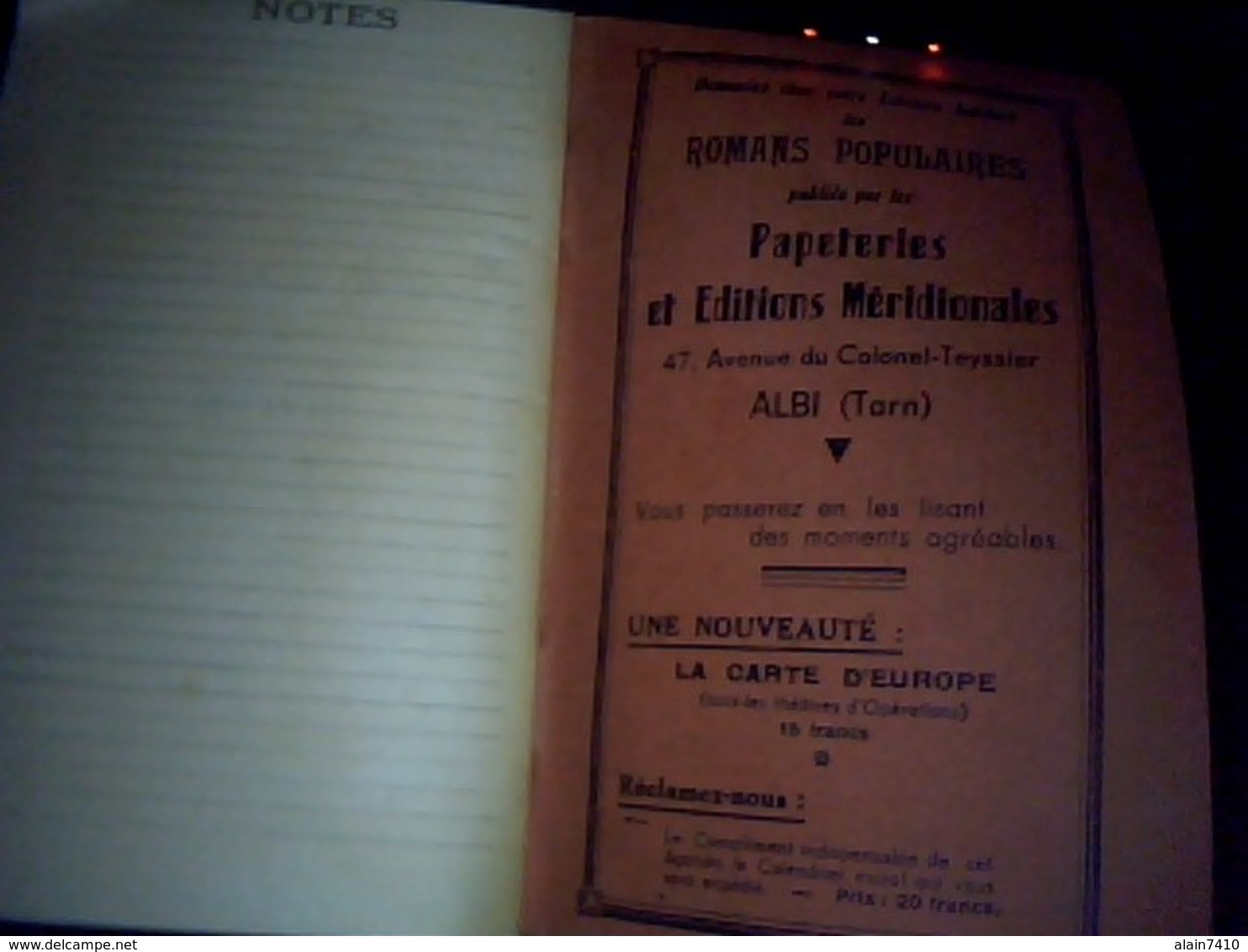 Vieux Papier   Calendrier Agenda  Universel De 1944 Avec Calendrier Marque PEM  Non Ecrit - Autres & Non Classés