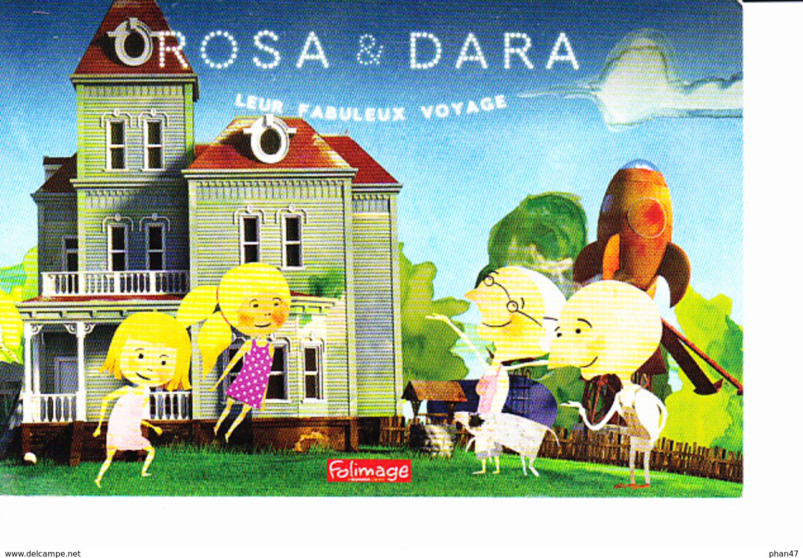 OROSA & DARA Leur Fabuleux Voyage, Folimage Ed. La Poudrière 2015 - Affiches Sur Carte