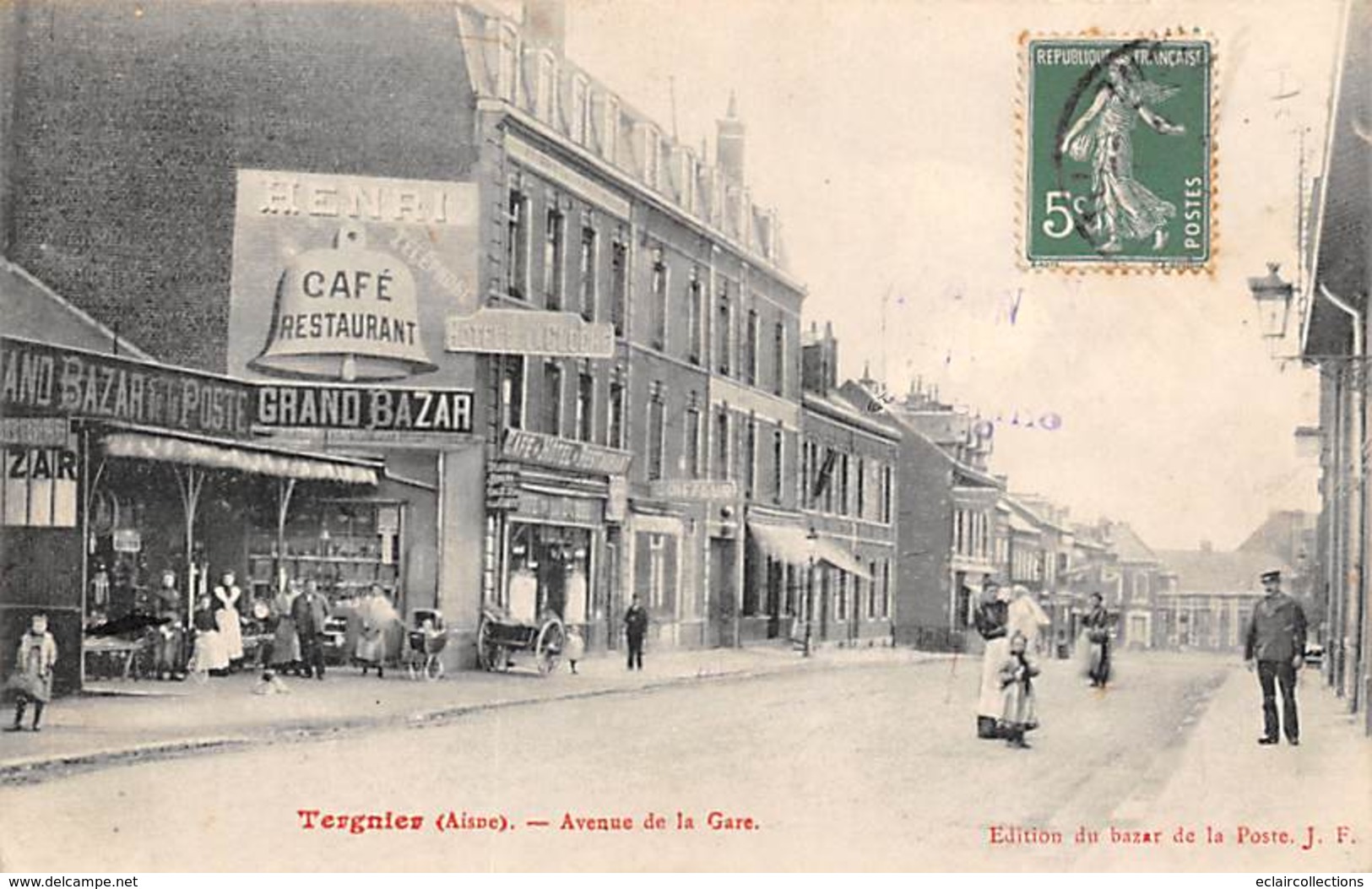 Tergnier     02        Magasin:  Grand Bazar De La Poste Avenue De La Gare      (voir Scan) - Andere & Zonder Classificatie