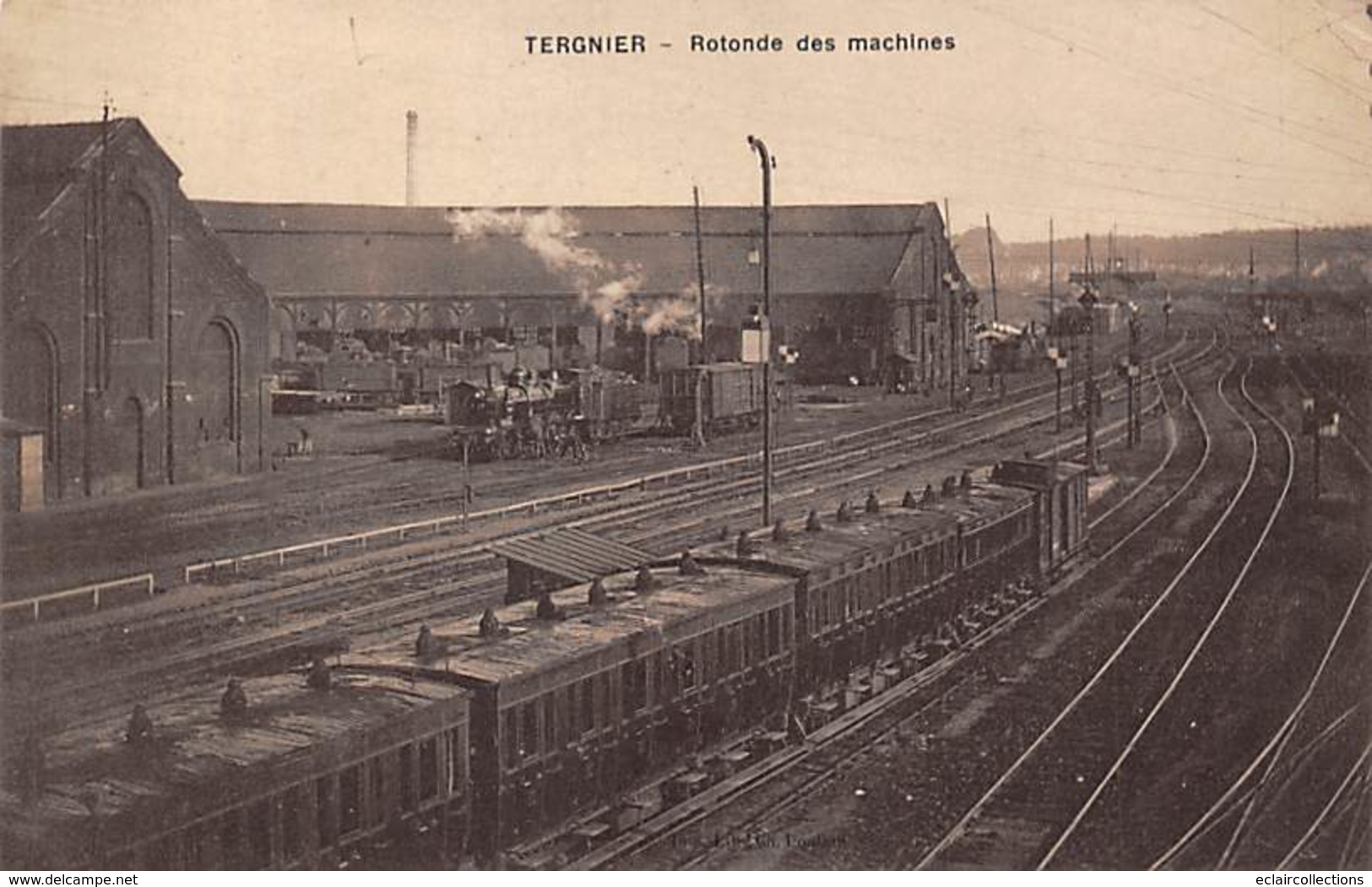 Tergnier     02         Gare Et Rotonde Des Machines         (voir Scan) - Andere & Zonder Classificatie