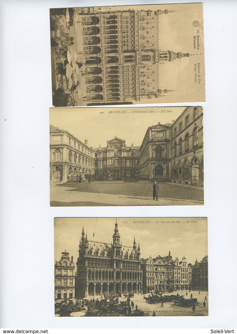 Beau Lot De 13 Cartes Postales De Bruxelles - Sets And Collections