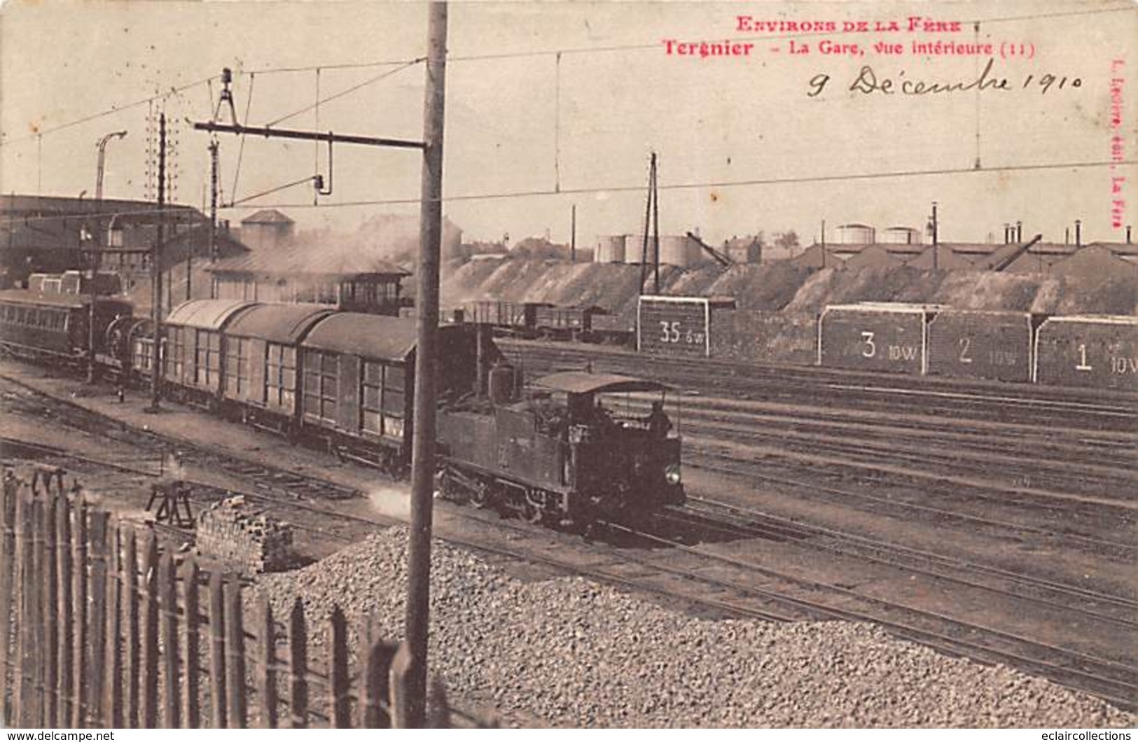 Tergnier     02         Intérieur De La Gare Avec Train        (voir Scan) - Andere & Zonder Classificatie