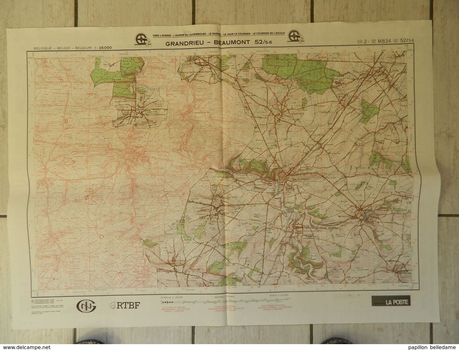 GRANDRIEU - BEAUMONT : Carte Topographique  IGN - Cartes Topographiques