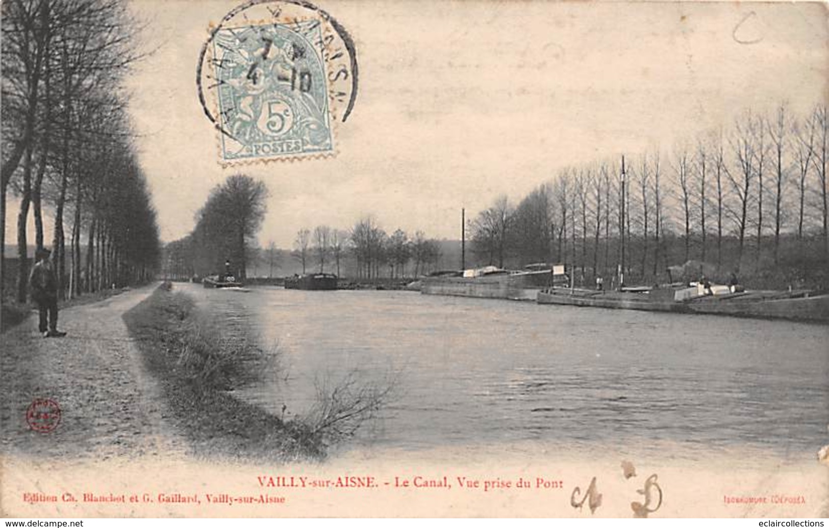 Vailly Sur Aisne      02         Le Canal. Vue Prise Du Pont       (voir Scan) - Other & Unclassified