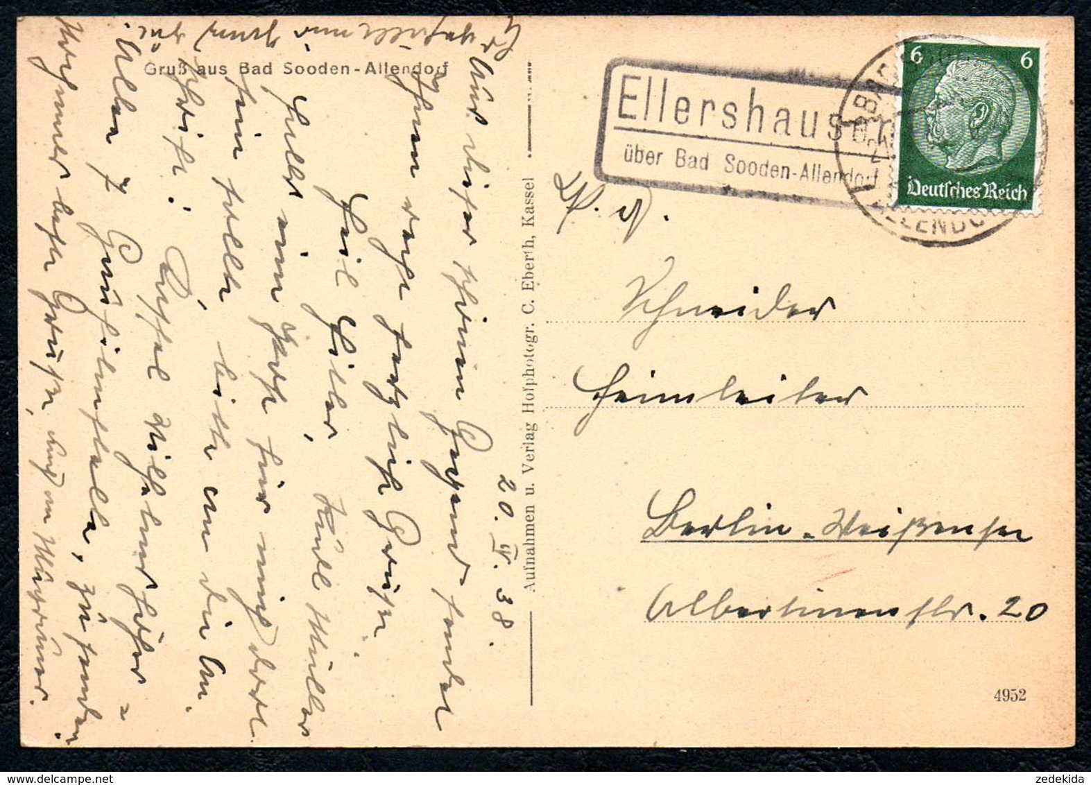 B6613 - Bad Sooden Allendorf - MBK - C. Eberth Kassel - Landpost Landpoststempel Ellershausen - Bad Sooden-Allendorf