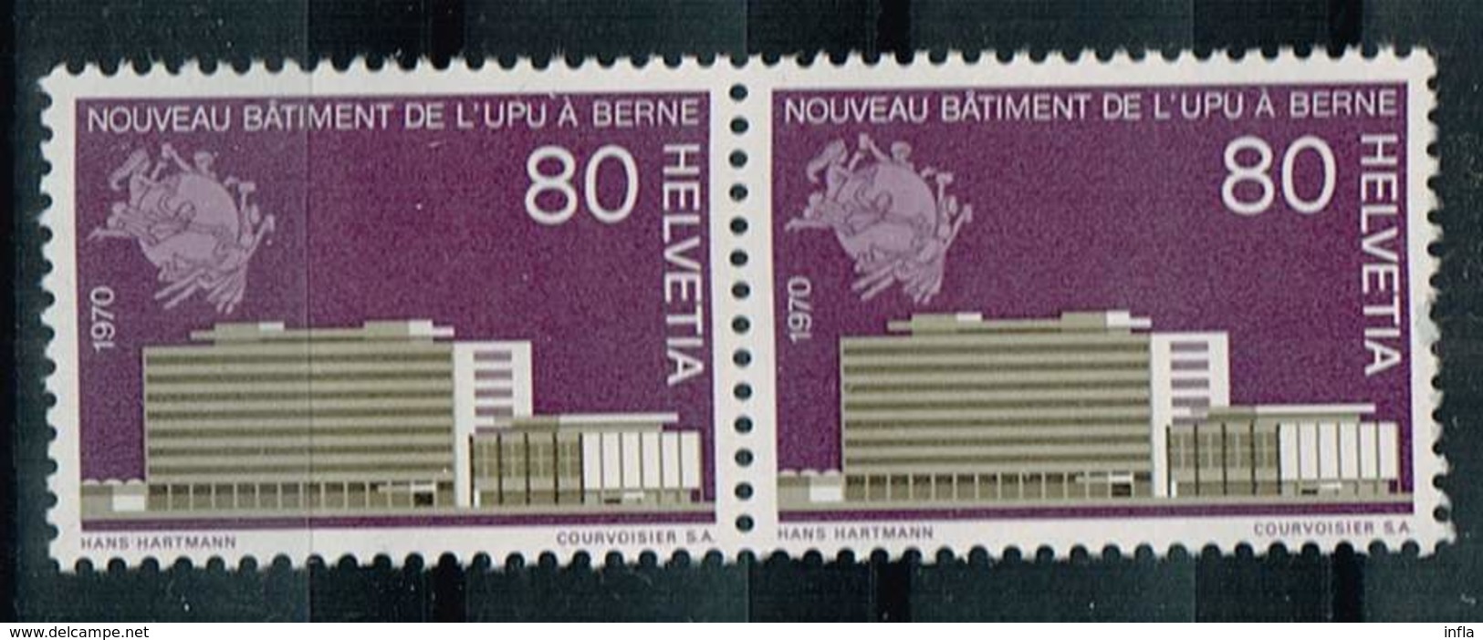 Schweiz 1970, Michel 922 ** U.P.U. Building, Bern - Ungebraucht