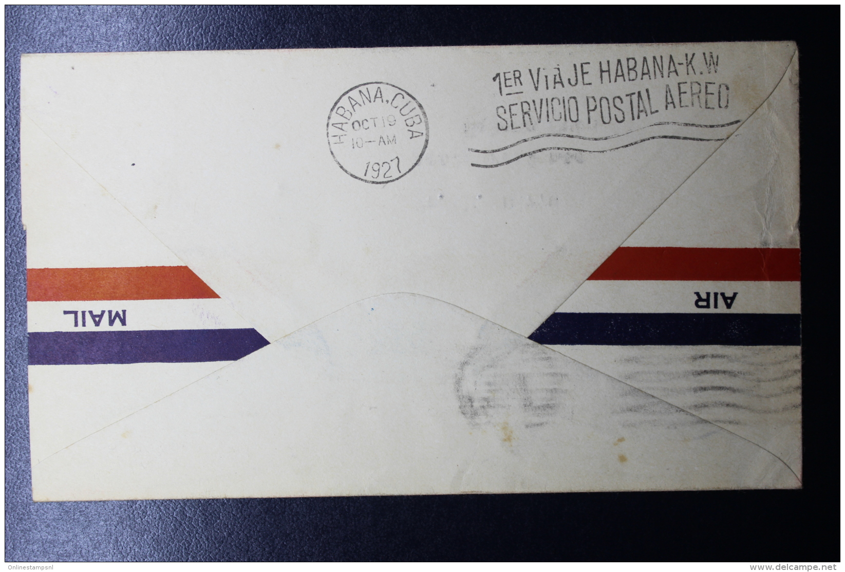 USA  First Flight Under Contract Key West - Havana Cuba  Oct 19 1927 - Briefe U. Dokumente