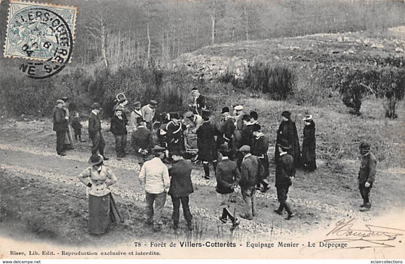 Villers Cotterêts      02     Chasse A Courre.   Equipage Menier.   Le Dépecage   (voir Scan) - Villers Cotterets