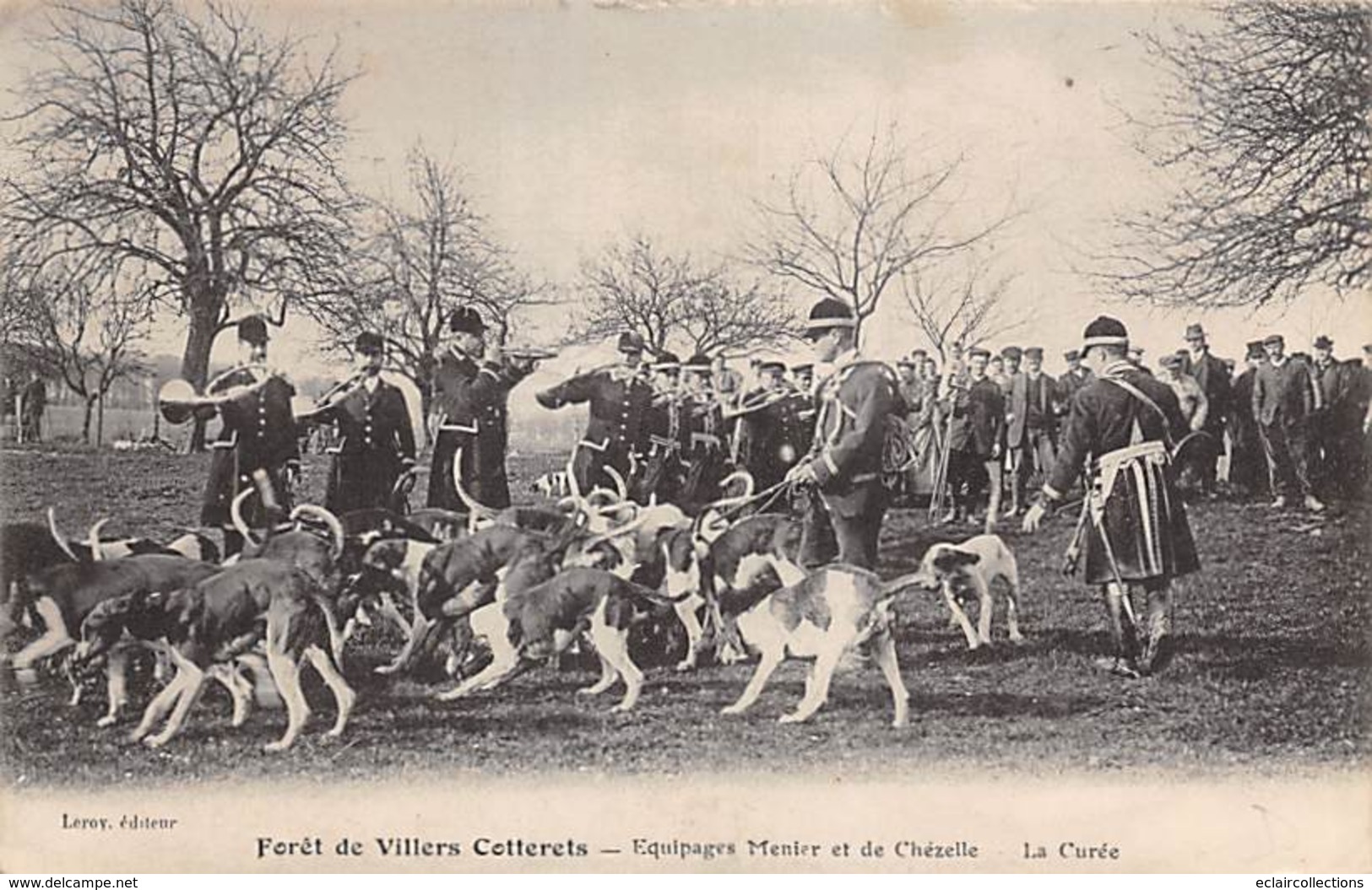 Villers Cotterêts      02     Chasse A Courre.   Equipage Menier Et De Chézelle.  La Curée   (voir Scan) - Villers Cotterets