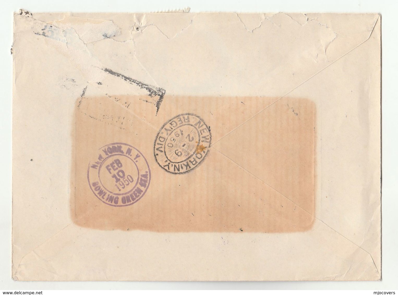 1950 Registered TURKEY Stamps COVER To USA Airmail Label - Covers & Documents