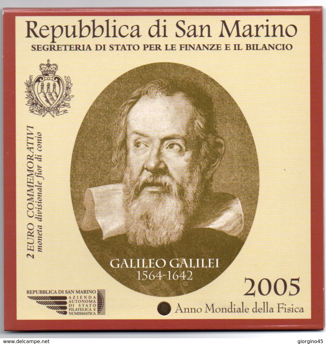 SAN MARINO  2 EURO 2005 COMMEMORATIVI GALILEO GALILEI - San Marino