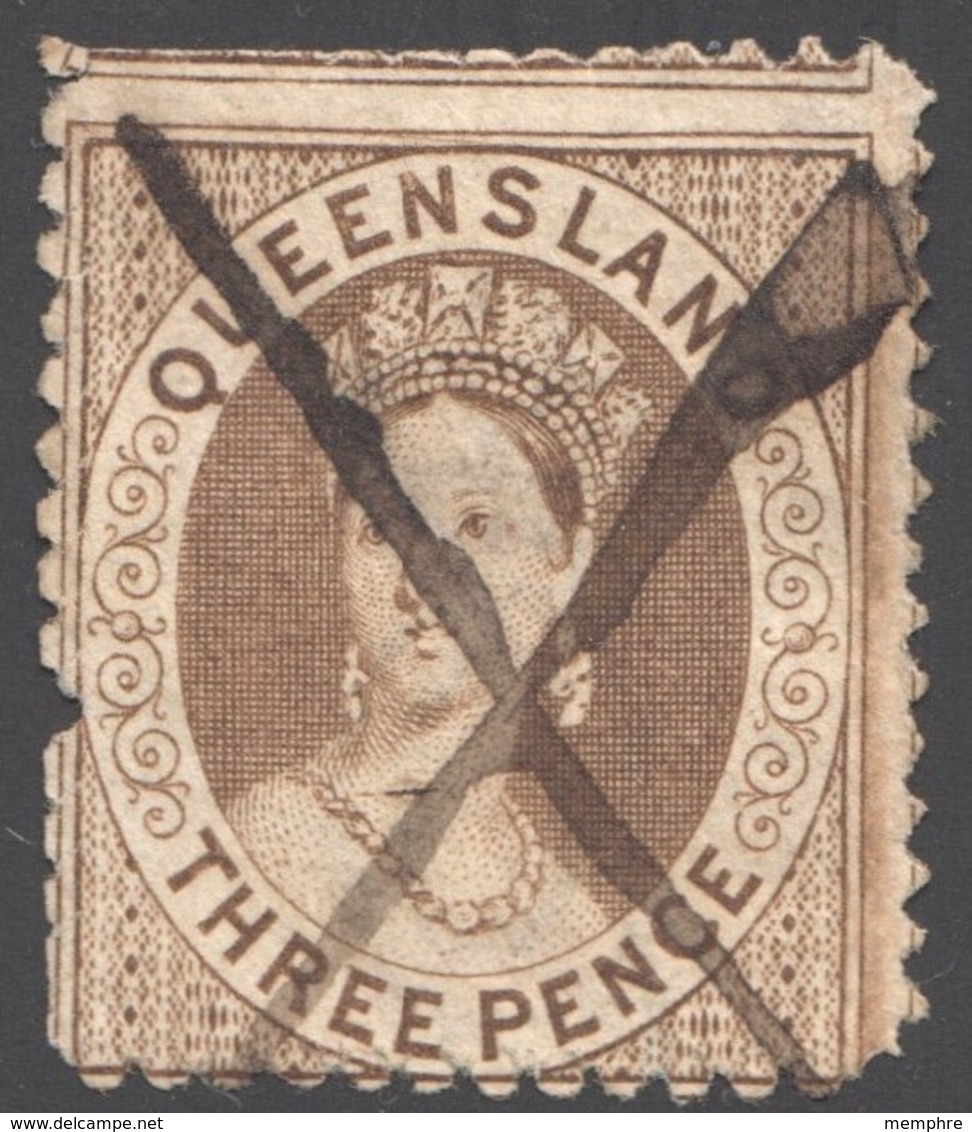 Queen Victoria 3d Brown  Perf 13 Pen Ccancel  SG 88 - Used Stamps