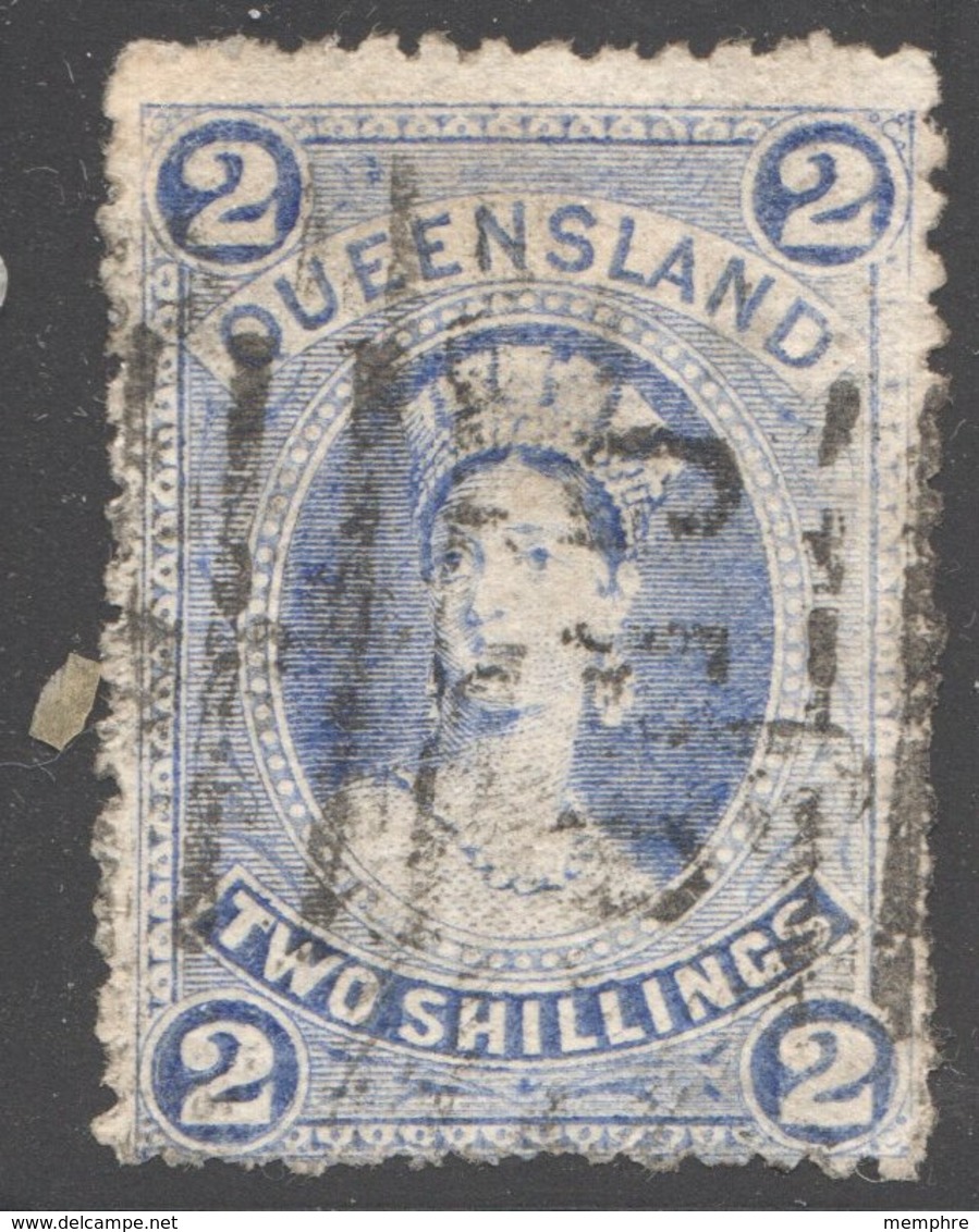 Queen Victoria  LARGE SIZE 2/- THIN PAPER SG 152 - Oblitérés