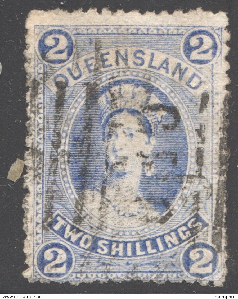 Queen Victoria  LARGE SIZE 2/- THIN PAPER SG 152 - Gebruikt