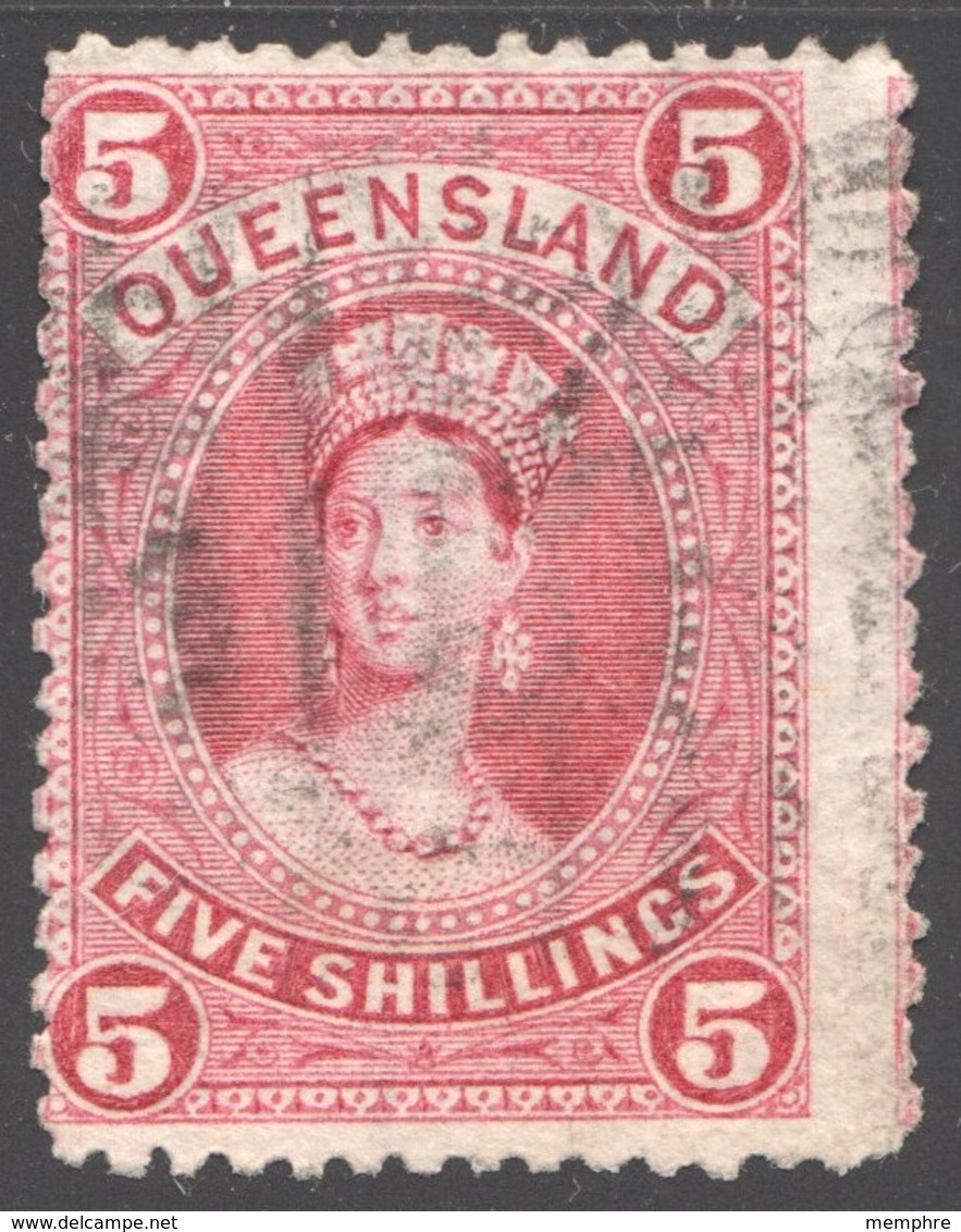 Queen Victoria  LARGE SIZE 5/- THIN PAPER SG 154 - Usati