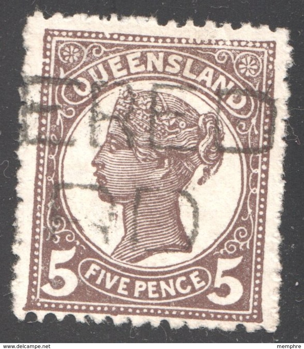 Queen Victoria  5/- Purple Brown SG 215 - Gebruikt